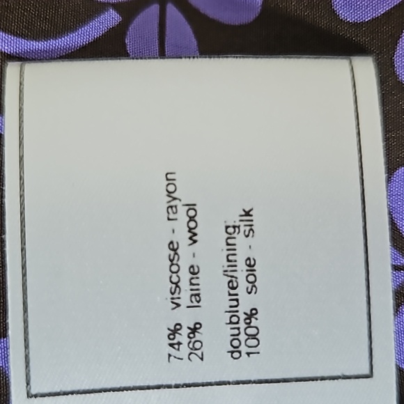 CHANEL purple diamond weave pencil skirt & jacket set size 44 (size 12) - Picture 6 of 6